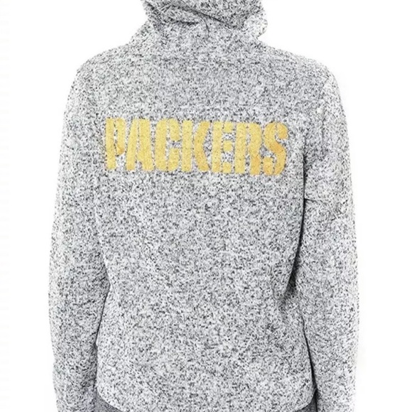 PACKERS NFL team apparel zip up hoody jacket sweatshirt size L GREEN BAY - Picture 4 of 10